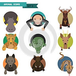 Animal avatars. Vector Illustration photo