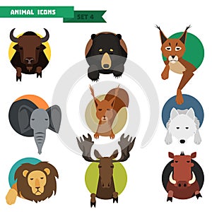 Animal avatars. Vector Illustration photo