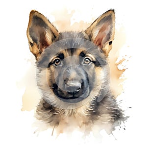 Animal_Baby_German_Shepherd_Watercolor1_4