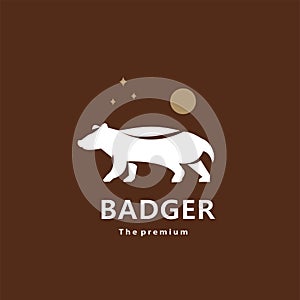 animal badger natural logo vector icon silhouette