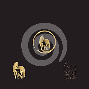 Animal care logo design template