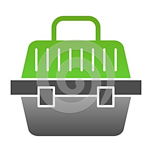 Animal carrier flat icon. Pet basket color icons in trendy flat style. Animal portable basket gradient style design