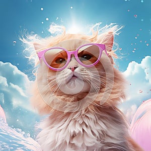 Animal cat cute kitten pet background beauty portrait