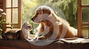 animal cat and dog banner