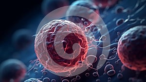 Animal cell eukaryote background wallpaper for PowerPoint and presentations ai generated