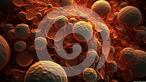 Animal cell eukaryote background wallpaper for PowerPoint and presentations ai generated