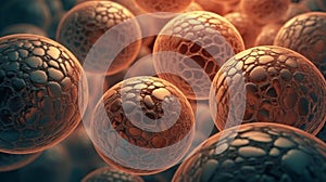 Animal cell eukaryote background wallpaper for PowerPoint and presentations ai generated