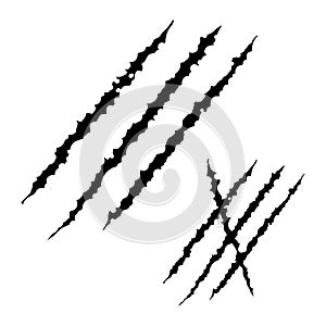 Animal claws scratches, illustration design.