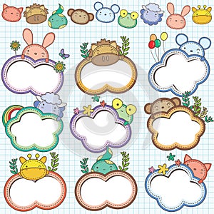 Animal Cloud Frames Set 1