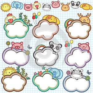 Animal Cloud Frames Set 2