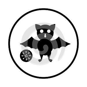 Animal, contagious, coronavirus icon. Black vector graphics