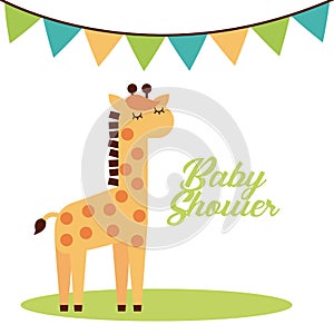 Animal cute baby shower invitation