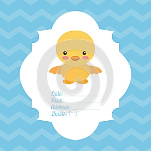 Animal cute baby shower invitation