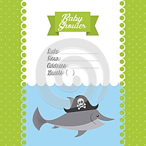 Animal cute baby shower invitation