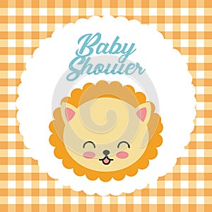 Animal cute baby shower invitation