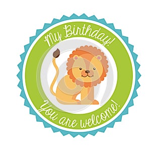 Animal cute baby shower invitation