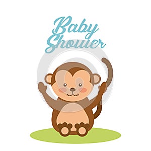 Animal cute baby shower invitation