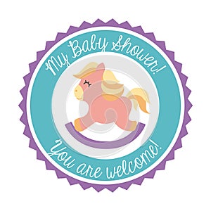 Animal cute baby shower invitation