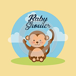 Animal cute baby shower invitation