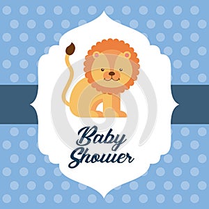 Animal cute baby shower invitation