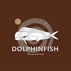 animal dolphinfish natural logo vector icon silhouette