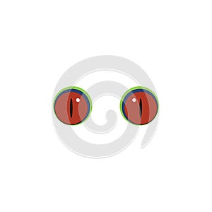 Animal eyes red color icon. Elements of eyes multi colored icons. Premium quality graphic design icon