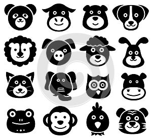 Animal Faces, Animal Icons, Silhouettes, Zoo, Nature photo