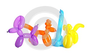 Animal figures made of modelling balloons