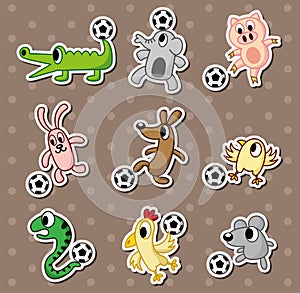 Animal football stickers/soccer ball stickers
