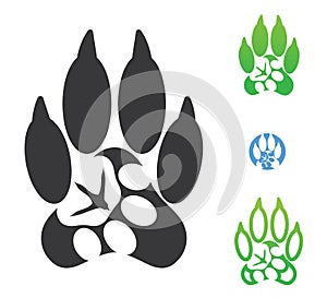 Animal footprint symbol