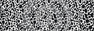 Animal fur texture surface. Seamless pattern with Dalmatian spots and cow prints