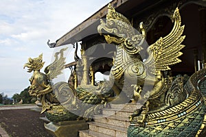 Animal in Himavanta or Himmaphan at ubosot of Sirindhorn wararam phu prao temple