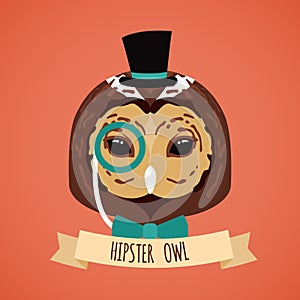 Animal hipster portrait