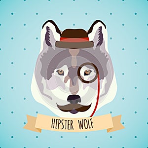 Animal hipster portrait