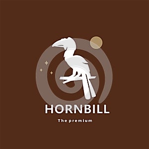 animal hornbill natural logo vector icon silhouette