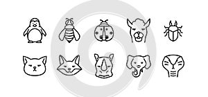 Animal icon set