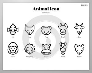 Animal icons Line pack photo