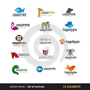 Animal logo set