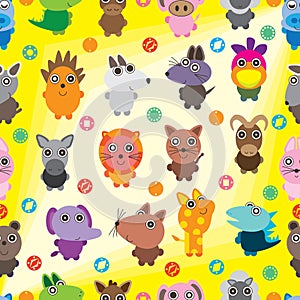 Animal Look Ball Seamless Pattern