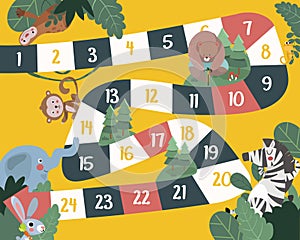 Animal's board game. Cute Animal Theme.