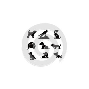 Animal Pet Care Veterinary Clinic logo set
