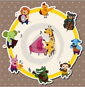 Animal play music card