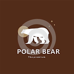 animal polar bear natural logo vector icon silhouette