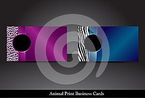 Animal Print Business Cards, Raster Version