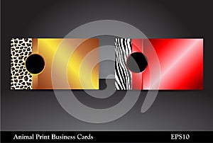 Animal Print Business Cards, Raster Version