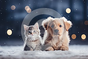 Animal rescue and adoption holiday background with empty space for text, Generative AI