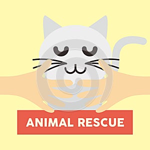 Animal Rescue Illustration Vector Art Logo