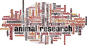 Animal research word cloud
