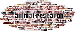 Animal research word cloud