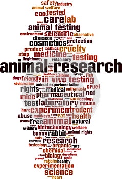Animal research word cloud